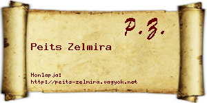 Peits Zelmira névjegykártya